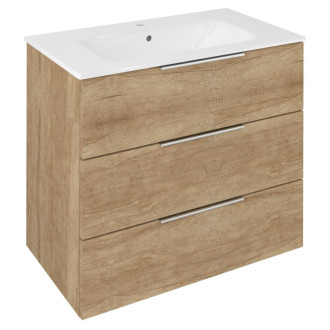 CIRASA umývadlová skrinka 79,8x75x46cm, 3x zásuvka, dub Alabama CR831-2222