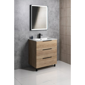 CIRASA umývadlová skrinka 79,8x75x46cm, 3x zásuvka, borovica rustik CR831-1616