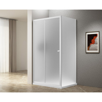 UGGA posuvné sprchové dvere 1100mm, sklo Brick, biela AWS110