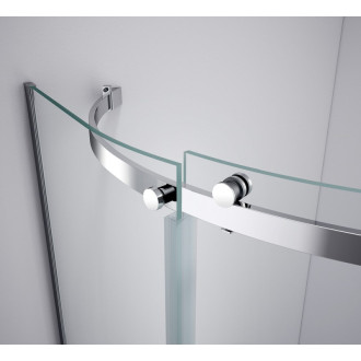 THRON ROUND štvrťkruhová sprchová zástena 900x900mm, číre sklo, ľavá