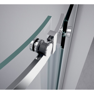 THRON ROUND štvrťkruhová sprchová zástena 900x900mm, číre sklo, ľavá