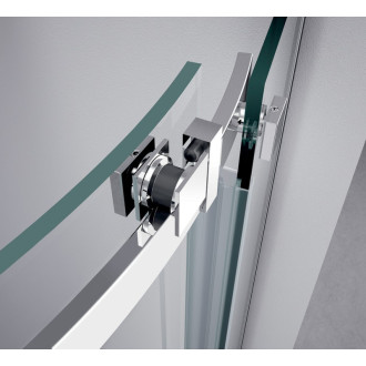 THRON SQUARE štvrťkruhová sprchová zástena 900x900mm, číre sklo, ľavá