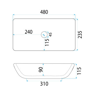 Umývadlo na dosku REA Maria