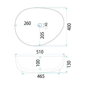 Umývadlo na dosku REA VANILA