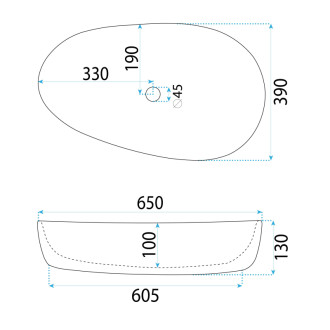 Umývadlo na dosku SANDRA