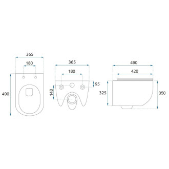 Závesná WC misa Rea Carlo Mini Tornado NF GOLD EDGE