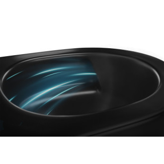 Závesná WC misa Rea Carlo Mini Tornado NF BLACK MATT