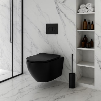 Závesná WC misa Rea Carlo Mini Tornado NF BLACK MATT