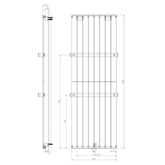 COLONNA vykurovacie teleso 602x1800mm, pieskovec
