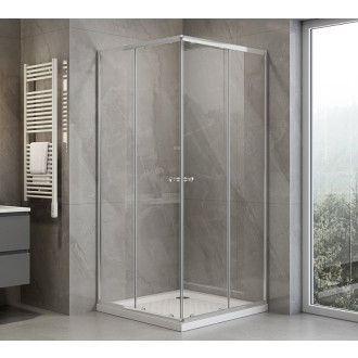 AGGA štvorcová sprchová zástena 700x700mm, číre sklo