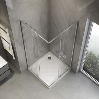 AGGA štvorcová sprchová zástena 700x700mm, číre sklo