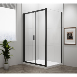 EASY BLACK obdĺžnikový sprchovací kút 1100x700mm, číre sklo L/P varianta