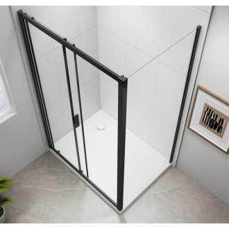 EASY BLACK obdĺžnikový sprchovací kút 1300x800mm, číre sklo L/P varianta