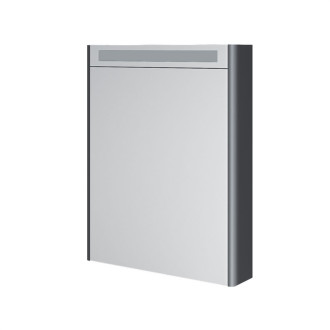 Siena, zrkadlová galerka s LED osvetlením, 644x820x140 mm, antracit mat, 1 dvere CN435GA