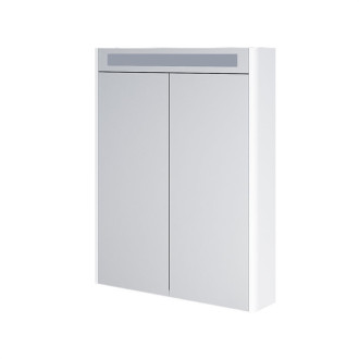 Siena, zrkadlová galerka s LED osvetlením, 644x820x140 mm, biela lesk, 2 dvere CN416GB