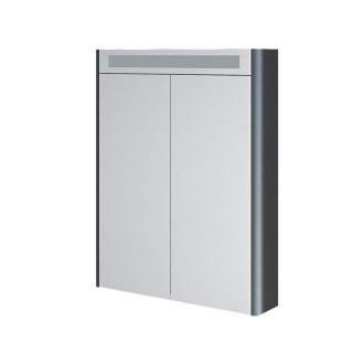 Siena, zrkadlová galerka s LED osvetlením, 644x820x140 mm, antracit mat, 2 dvere CN436GA