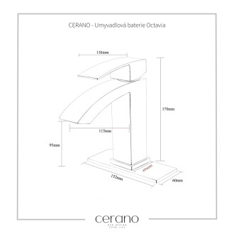 NIORO - Umývadlová batéria Octavia - nízka - čierna matná