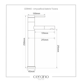NIORO - Umývadlová batéria Tiziana - otočná - vysoká - čierna matná