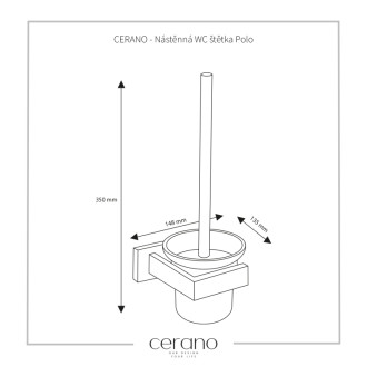 CERANO - Nástenná WC kefa Polo - chróm