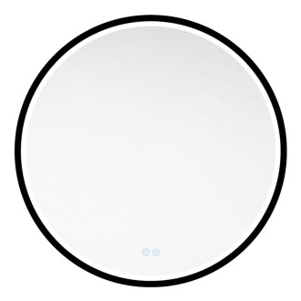 Zrkadlo okrúhle pr. 800 mm, LED osvetlenie, čierny rám CN165