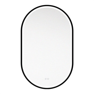 Zrkadlo oválne 500x800 mm, LED osvetlenie, čierny rám CN170