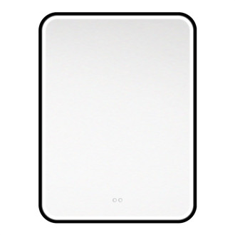 Zrkadlo hranaté 600x800 mm, LED osvetlenie, čierny rám CN171