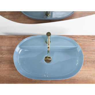 Rea Umývadlo na dosku REA Aura 61 L.Blue Shiny REA-U6618