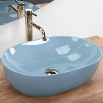 Rea Umývadlo na dosku REA LISA L.BLUE SHINY REA-U6620