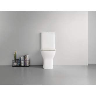 CERANO - WC kombi Hugo, Rimless + UF sedátko - biela lesklá - 63,5x35,5 cm