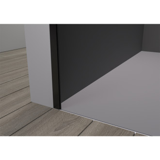 CERANO - Sprchové posuvné dvere Lantono Ľ/P - 8 mm - Soft-Close - čierna matná, grafitové sklo - 150x195 cm