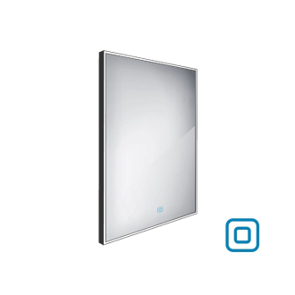 Nimco Séria 13000 ZPC 13002V-90 čierne LED zrkadlo 600x800 s dotykovým senzorom čierna matná