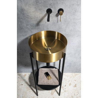 PUNO podstavec pod okrúhle umývadlá 375x830x448xmm, čierna SKA380-2