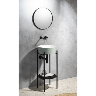 PUNO podstavec pod okrúhle umývadlá 375x830x448xmm, čierna SKA380-2