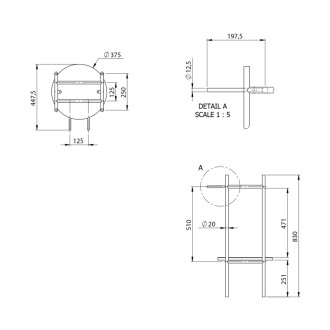 PUNO podstavec pod okrúhle umývadlá 375x830x448xmm, zlato mat SKA380-5