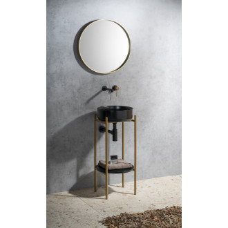PUNO podstavec pod okrúhle umývadlá 375x830x448xmm, zlato mat SKA380-5