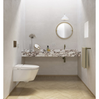 WCLEAN závesné WC Swirlflush s integrovaným elektronickým bidetom, biela Extraglaze