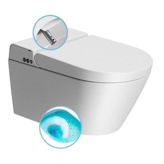 WCLEAN závesné WC Swirlflush s integrovaným elektronickým bidetom, biela dual-mat