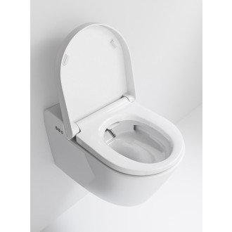 WCLEAN závesné WC Swirlflush s integrovaným elektronickým bidetom, čierna dual-mat