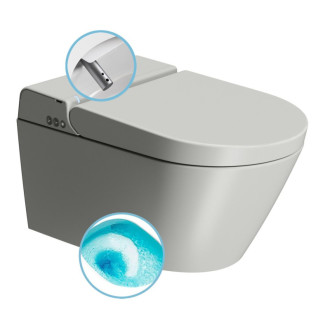 WCLEAN závesné WC Swirlflush s integrovaným elektronickým bidetom, cenere dual-mat