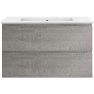 CERANO - Kúpeľňová skrinka pod umývadlo Carole - betónovo šedá - 79x48x45 cm