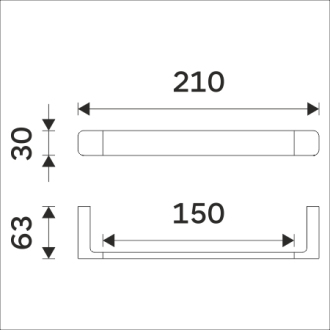 Nimco Maya MA 29060-26 Držiak na uteráky, 21 cm chróm