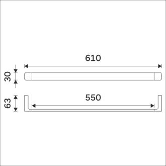 Nimco Maya MA 29061-26 Držiak na uteráky, 61 cm chróm