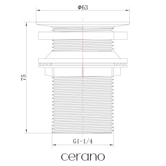 CERANO - Umývadlový výpust - 5/4“ - neuzatvárateľný - chróm