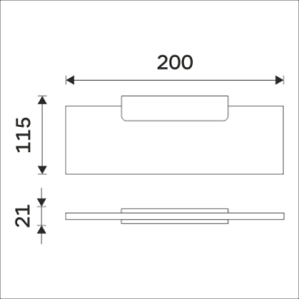 Nimco Maya MA 29091B-20-26 Polica, 20 cm chróm