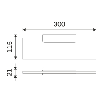 Nimco Maya MA 29091B-30-26 Polica, 30 cm chróm