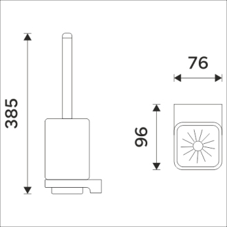 Nimco Maya MA 29094CN-26 Toaletná WC kefa chróm