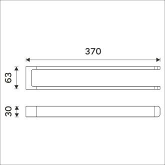 Nimco Maya MA 29098-26 Držiak na uteráky, 37 cm chróm