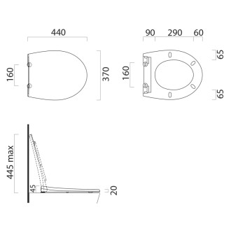 MODO WC sedátko, Soft Close, Quick Release, creta mat/chróm