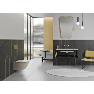 MODO závesná WC misa, Swirlflush, 37x54cm, creta dual-mat