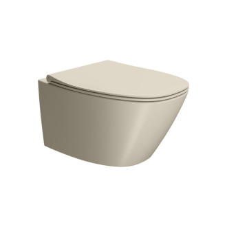 MODO závesná WC misa, Swirlflush, 37x54cm, creta dual-mat